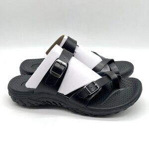 Skechers Womens‎ Size 7M Reggae Caribbean Black Slip On Sandals Shoes